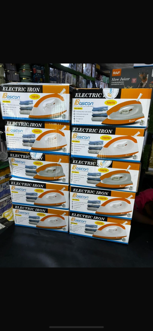 Boscon Electric Iron Now Available in Benin